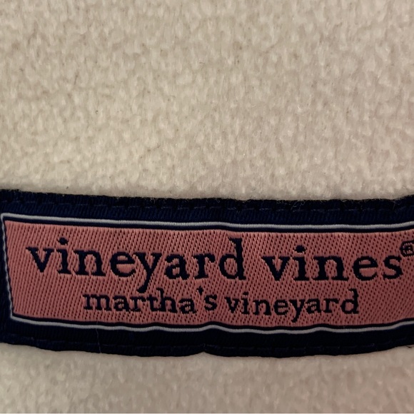 Vineyard Vines Martha's Vineyard White Fleece Zip Up Size Small Vest - Picture 3 of 5
